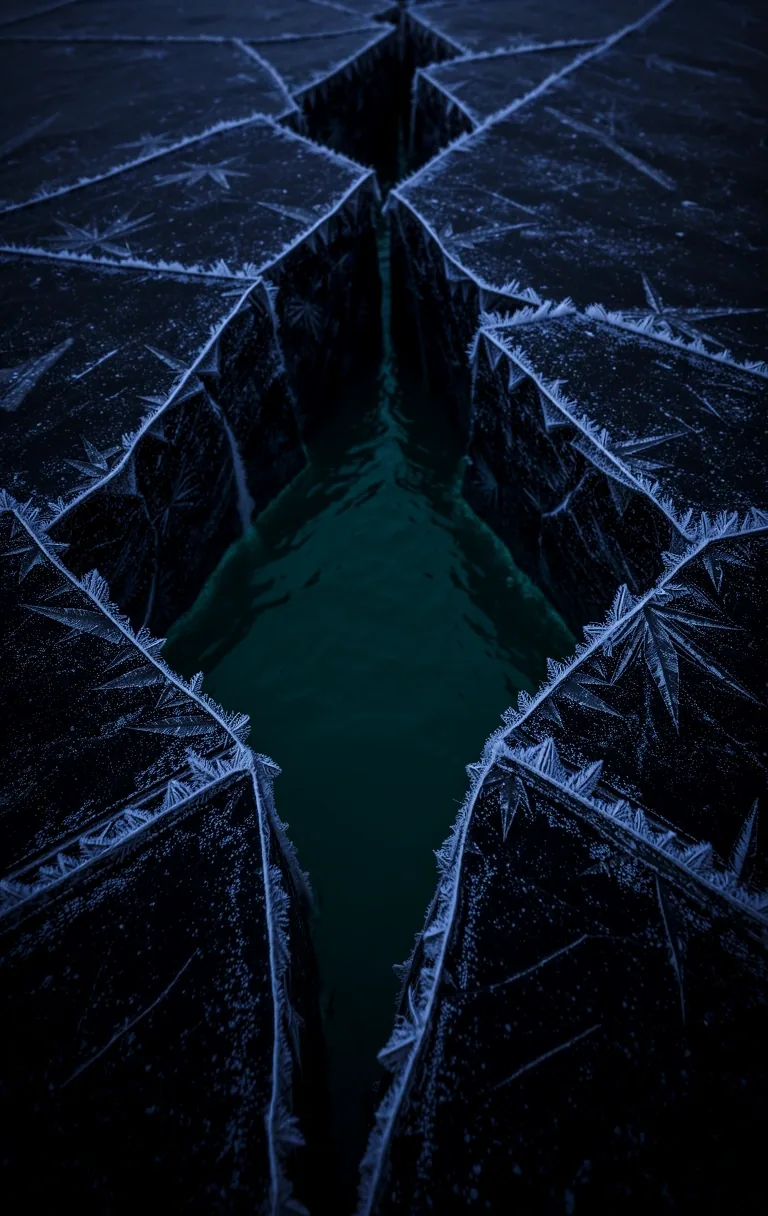 Top down sea ice texture